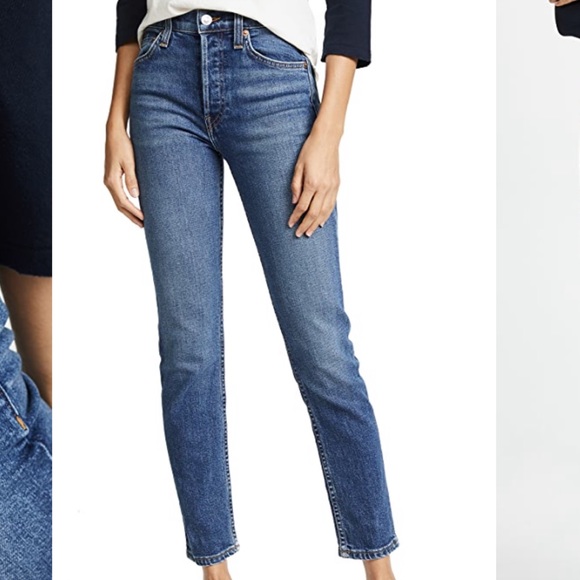 Re/Done Denim - RE/DONE
High Rise Ankle Crop Jeans